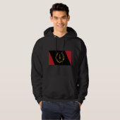 Zwarte Amerikaanse Erfgoedvlag  Hoodie (Voorkant volledig)