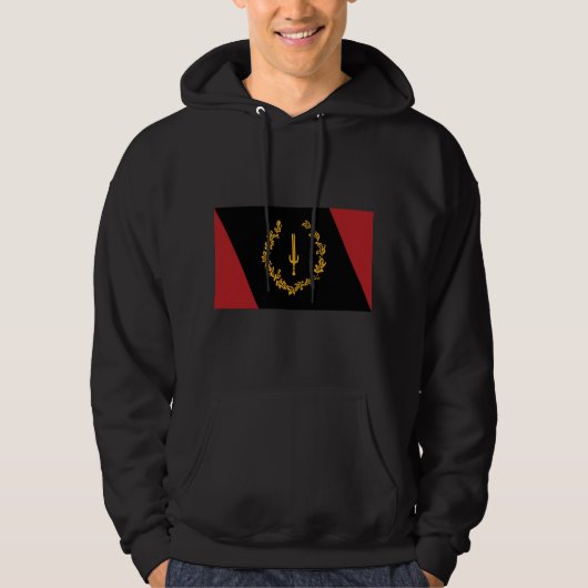 Zwarte Amerikaanse Erfgoedvlag  Hoodie (Voorkant)