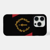 Zwarte Amerikaanse Erfgoedvlag iPhone Hoesje (Achterkant horizontaal)