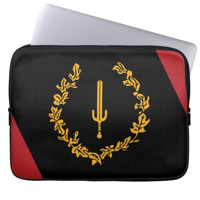 Zwarte Amerikaanse Erfgoedvlag  Laptop Sleeve (Voorkant)