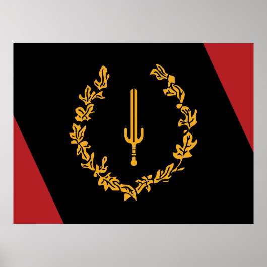 Zwarte Amerikaanse Erfgoedvlag Poster (Voorkant)