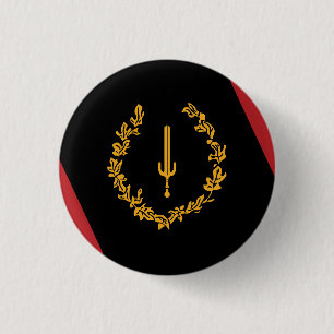 Zwarte Amerikaanse Erfgoedvlag Ronde Button 3,2 Cm