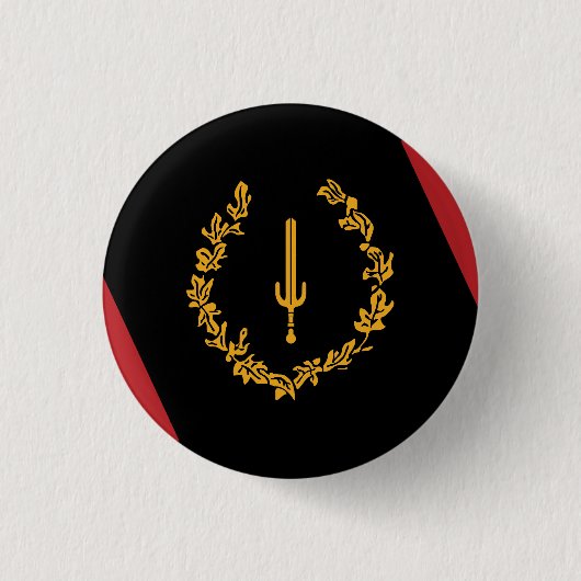 Zwarte Amerikaanse Erfgoedvlag Ronde Button 3,2 Cm (Voorkant)