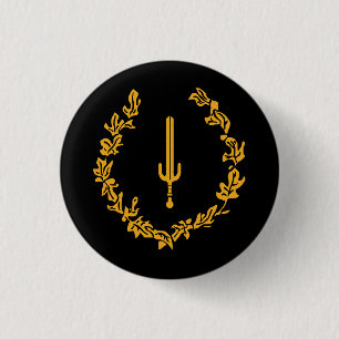 Zwarte Amerikaanse Erfgoedvlag  Ronde Button 3,2 Cm