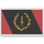 Zwarte Amerikaanse Erfgoedvlag Sticker (Voorkant)