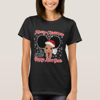 Zwarte-Amerikaanse kerstkerstkerst T-shirt