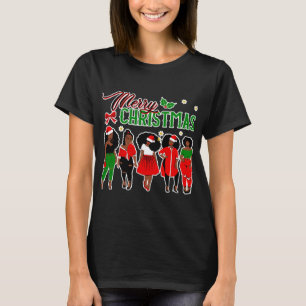 Zwarte-Amerikaanse kerstkerstkerst T-shirt