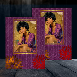 Zwarte Amerikaanse Retro Schoonheid Decoupage 2 Tissuepapier