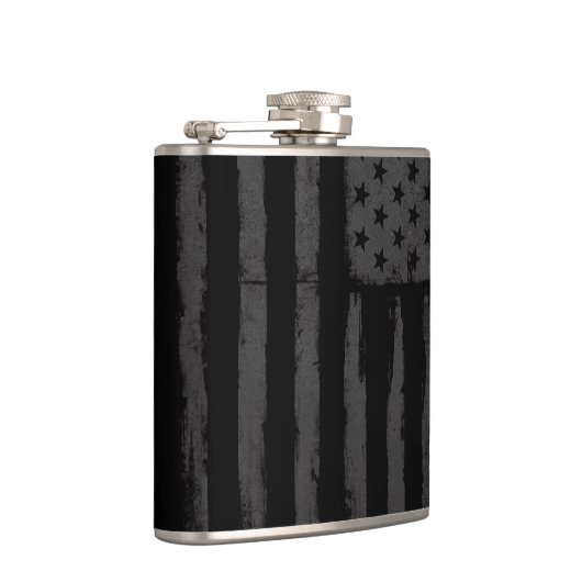 Zwarte Amerikaanse vlag Heupfles (Rechts)