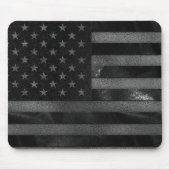 Zwarte Amerikaanse vlag Muismat (Voorkant)