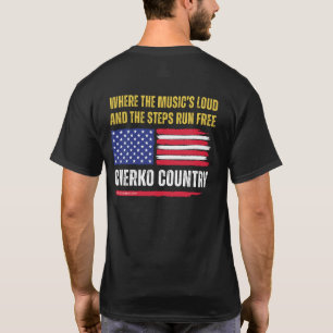 (Zwarte) Amerikaanse vlag / Muziek is luid en stap T-shirt