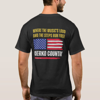 (Zwarte) Amerikaanse vlag / Muziek is luid en stap T-shirt