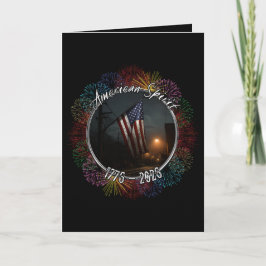 Zwarte Amerikaanse Vlag Vuurwerk 4 juli Kaart