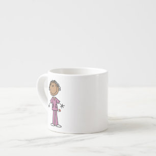 Zwarte Amerikaanse vrouwelijke Stick Figure Verple Espresso Kop