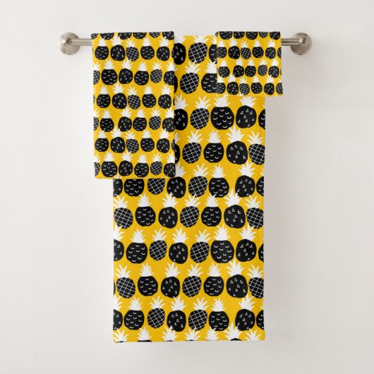 Zwarte anananas bad handdoek (Insitu)