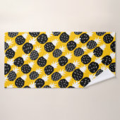 Zwarte anananas badhanddoek (Badhanddoek)