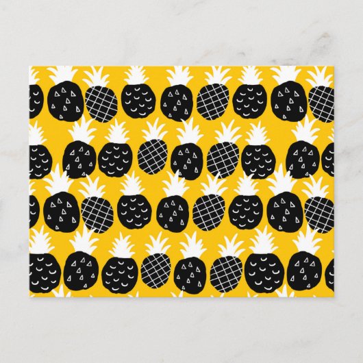 Zwarte anananas briefkaart (Voorkant)