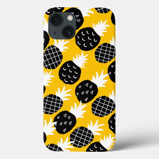 Zwarte anananas Case-Mate iPhone case (Achterkant)