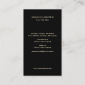 Zwarte anananas Faux Gold Foil Visitekaartje (Achterkant)