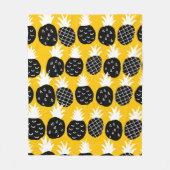 Zwarte anananas fleece deken (Voorkant)