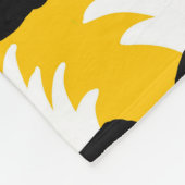 Zwarte anananas fleece deken (Hoek)