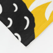 Zwarte anananas fleece deken (Hoek)