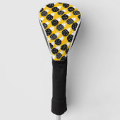 Zwarte anananas golfheadcover (Voorkant)