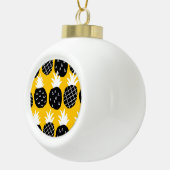 Zwarte anananas keramische bal ornament (Rechts)