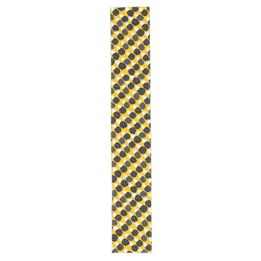 Zwarte anananas lange tafelloper (Voorkant)
