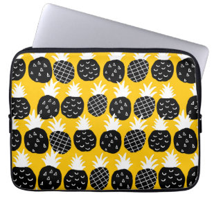 Zwarte anananas laptop sleeve