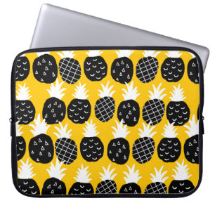Zwarte anananas laptop sleeve