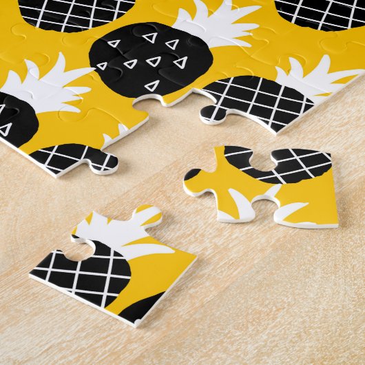 Zwarte anananas legpuzzel (Zijkant)