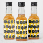 Zwarte anananas likeurfles etiket (Flessen)