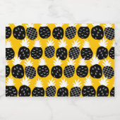 Zwarte anananas likeurfles etiket (Enkel label)