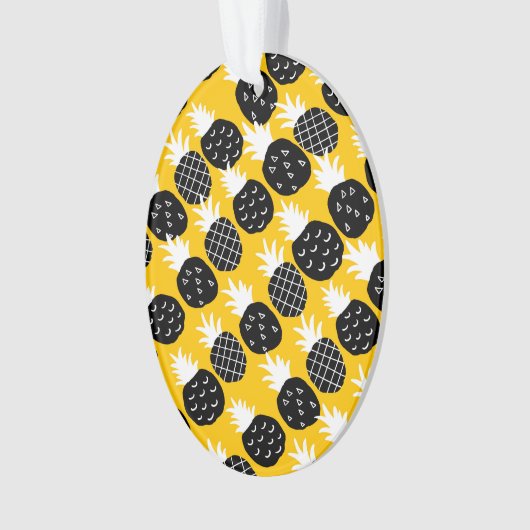 Zwarte anananas ornament (voorkant)