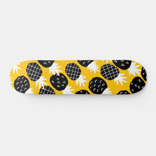 Zwarte anananas persoonlijk skateboard (Horizontaal)