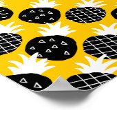 Zwarte anananas poster (Hoek)