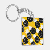 Zwarte anananas sleutelhanger (Voorkant Links)