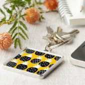 Zwarte anananas sleutelhanger (Zijkant)