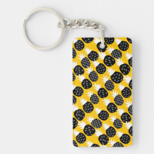 Zwarte anananas sleutelhanger