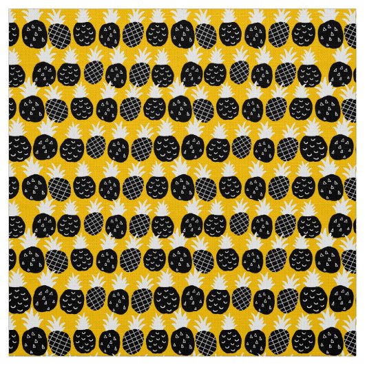 Zwarte anananas stof (Swatch)