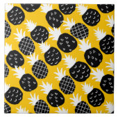 Zwarte anananas tegeltje (Voorkant)