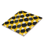 Zwarte anananas tegeltje (Zijkant)