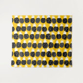 Zwarte anananas wandkleed (Voorkant (horizontaal))