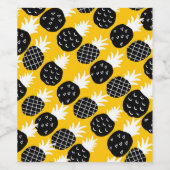 Zwarte anananas wijn etiket (Enkel label)