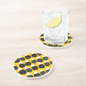 Zwarte anananas zandsteen onderzetter (Zijkant)