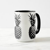 Zwarte anananasappelmok mok (Voorkant rechts)