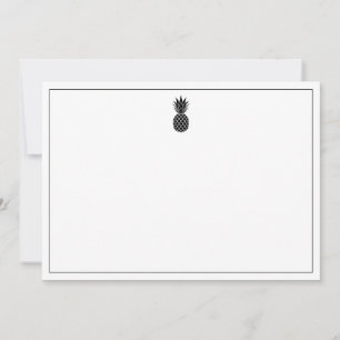 Zwarte anananassekaart notitiekaartje
