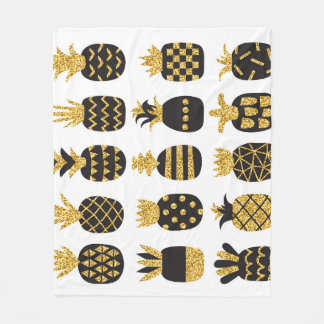 Zwarte ananas: unieke getextureerde set fleece deken