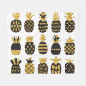Zwarte ananas: unieke getextureerde set fleece deken (Voorkant (Horizontaal))